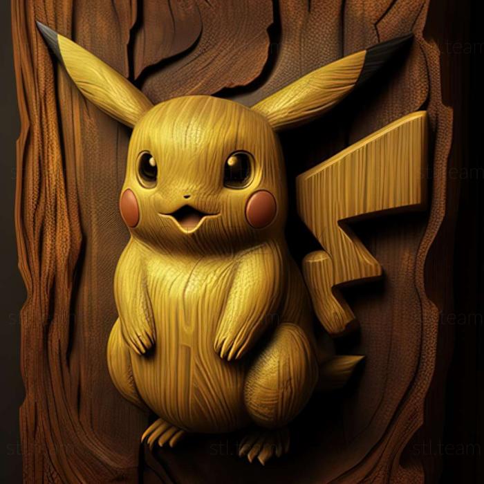 3D model Pikachu from Pokemon (STL)